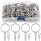 450-Piece 1" (25mm) Silver Keychain Rings Kit – Includes 150 Keychain Rings with Chains, 150 Jump Rings, and 150 Screw Eye Pins for Jewelry Making and DIY Crafts (Silver)